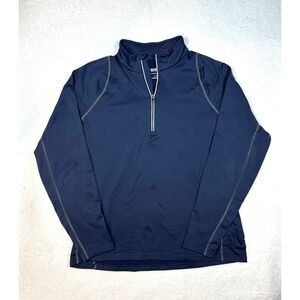 Sunice Sports Tobey Lightweight Performance Pullover Mens L Navy Blue 1/4 zip